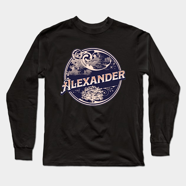 Alexander Name Tshirt Long Sleeve T-Shirt by Renata's